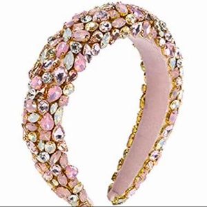 💕Baroque Rhinestone headband - Pink